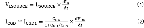 SiC MOSFET低边开关导通时的Gate-Source间电压的动作计算1